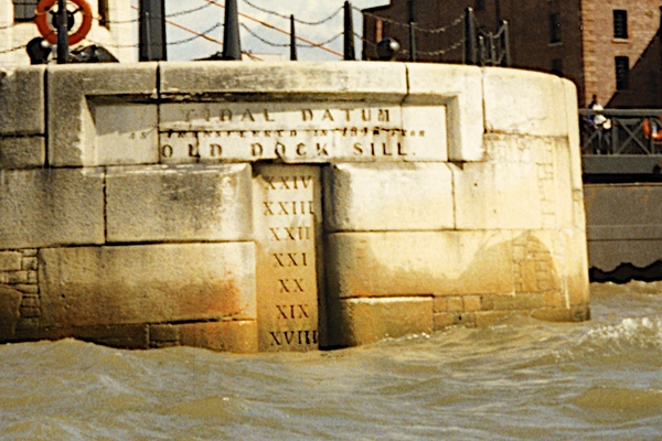 Liverpool dock wall tide marks