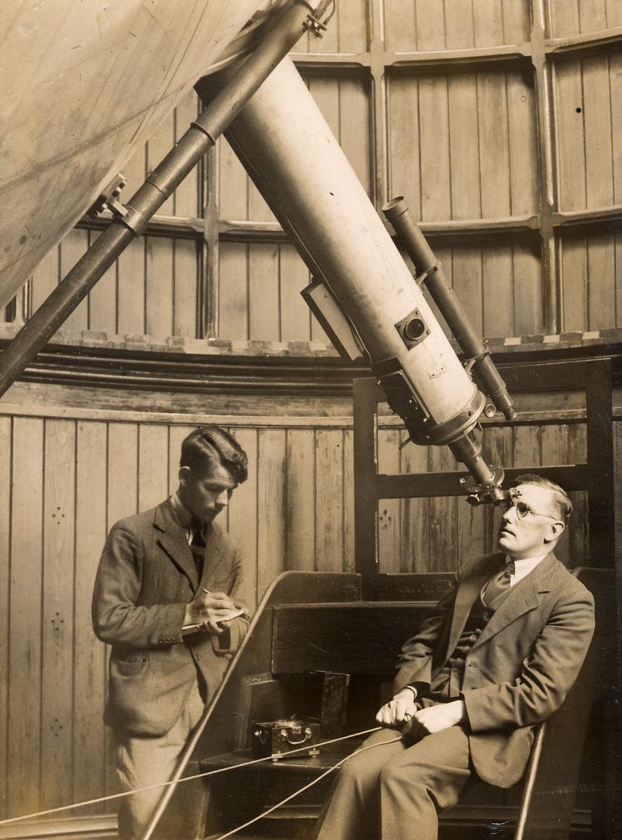 Doodson at work in the observatory.